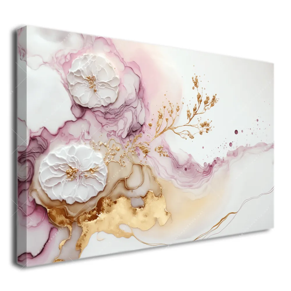 Leinwandbild 💛 Pastell Blüten Moderne Querformat 💛 leinwandbild Kunst –
